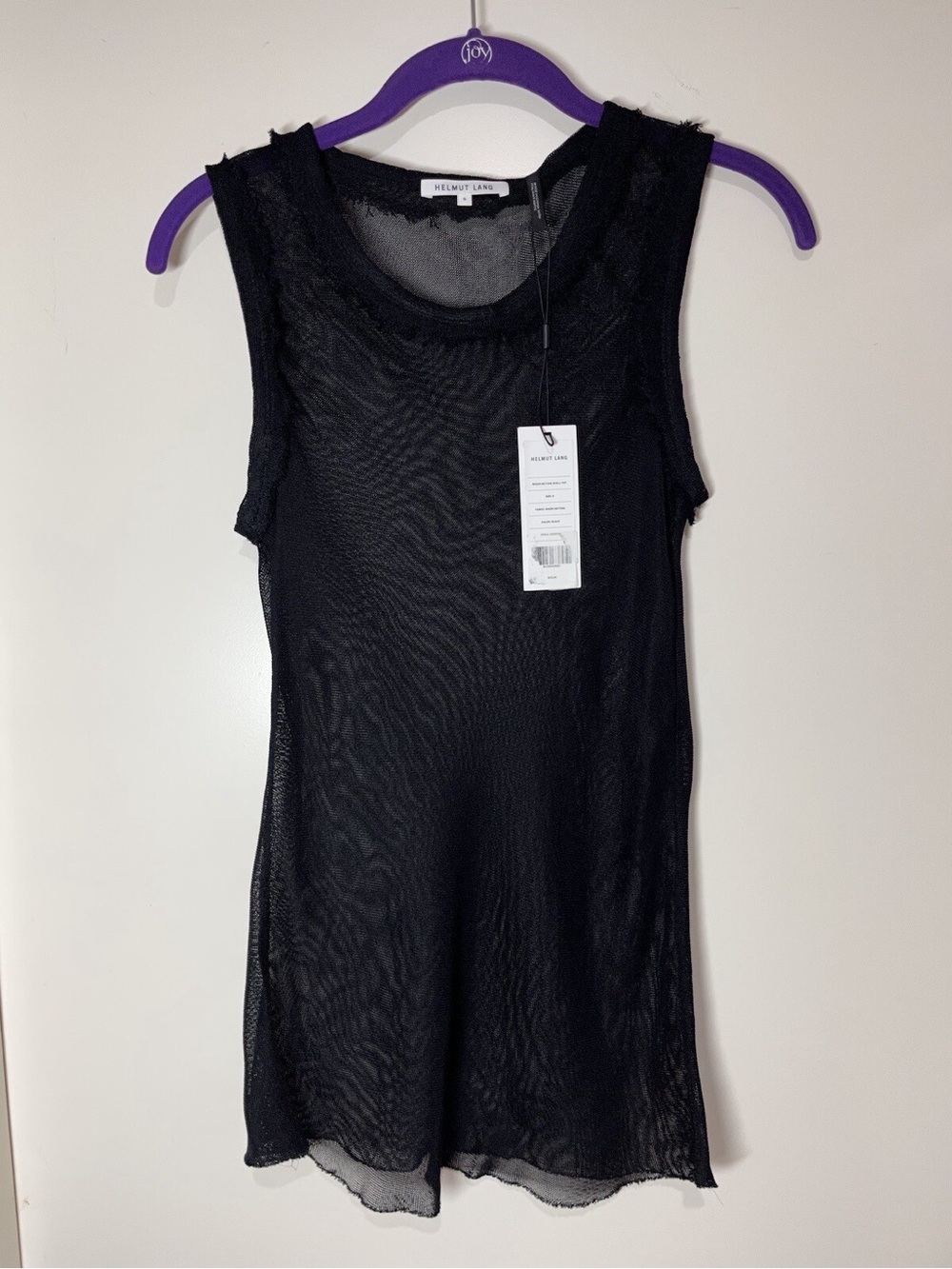 NWT Helmut Lang Sheer Tank Black